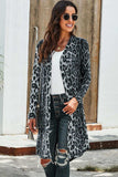 Printed Open Front Longline Cardigan - Trendsi - Flyclothing LLC