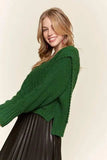 ADORA Ruffle Detail Adorable Sweater - Trendsi - Flyclothing LLC