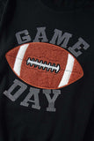 GAME DAY Football Round Neck Long Sleeve Top and Shorts Set - Trendsi - Flyclothing LLC
