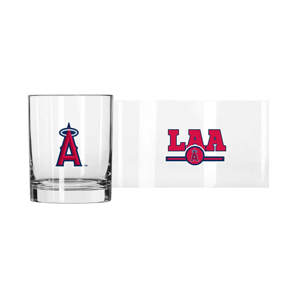 Los Angeles Angels 14oz Letterman Rock Glass - Logo Brands - Flyclothing LLC