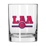 Los Angeles Angels 14oz Letterman Rock Glass - Logo Brands - Flyclothing LLC