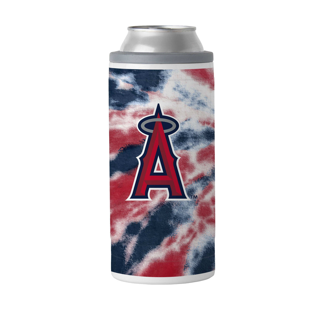 LA Angels 12oz Tie Dye Slim Can Coolie - Logo Brands - Flyclothing LLC