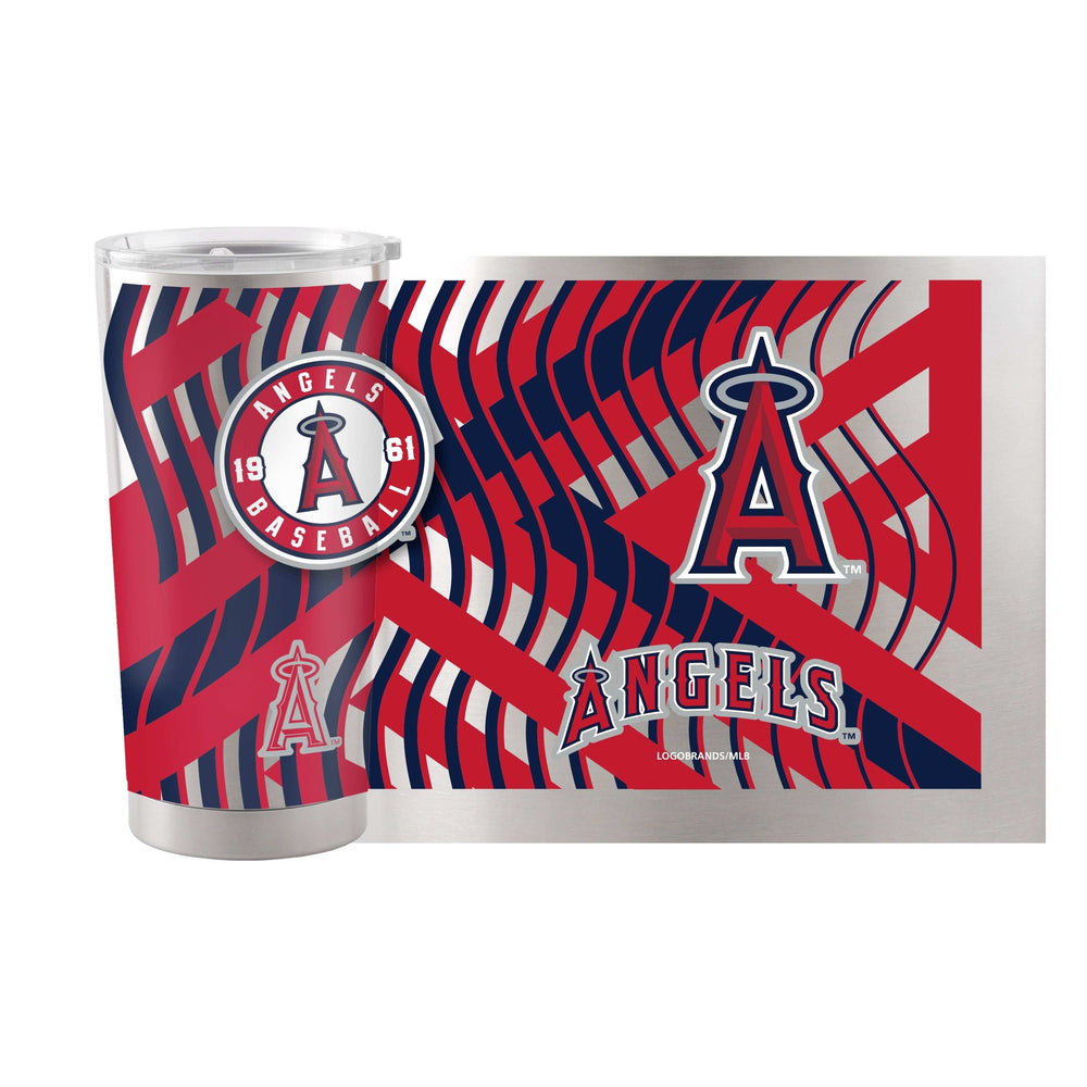 Los Angeles Angels 20oz Flex Silver Stainless Tumbler - Logo Brands - Flyclothing LLC