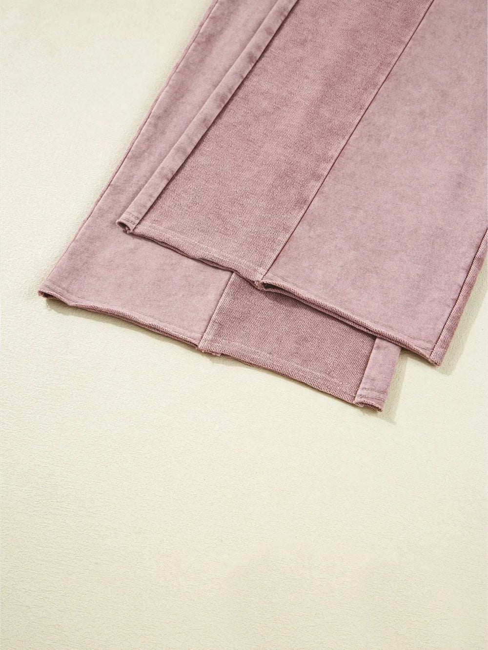 Mineral Wash Tiered Wide Leg Patchwork Drawstring Pants - Trendsi - Flyclothing LLC