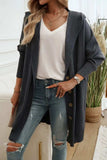 Button Up Long Sleeve Hooded Cardigan - Trendsi - Flyclothing LLC
