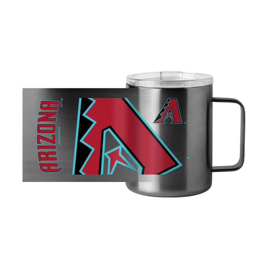 Arizona Diamondbacks Black 15oz Hype Stainless Steel Mug - Logo Brands - Flyclothing LLC