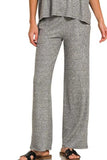Zenana Soft Melange Short Sleeve Tee & Long Pants Set - Trendsi - Flyclothing LLC