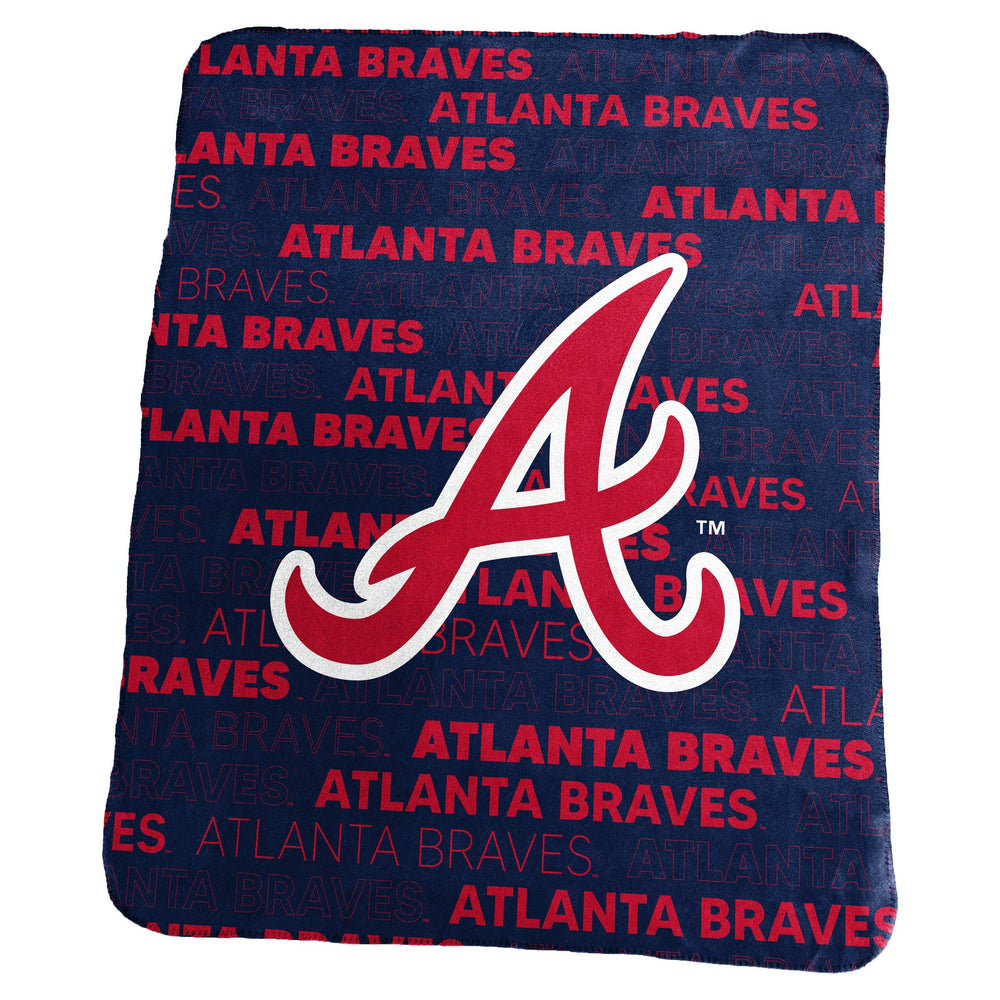 Atlanta Braves Classic Fleece Throw - Logo Brands - Flyclothing LLC
