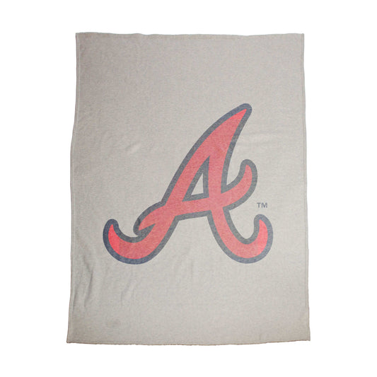 Atlanta Braves Oversized Logo Sublimated Sweatshirt Blanket - Logo Brands - Flyclothing LLC