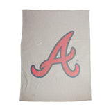 Atlanta Braves Oversized Logo Sublimated Sweatshirt Blanket - Logo Brands - Flyclothing LLC