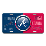 MLB - Atlanta Braves Embossed Metal License Plate - Logo Brands - Flyclothing LLC