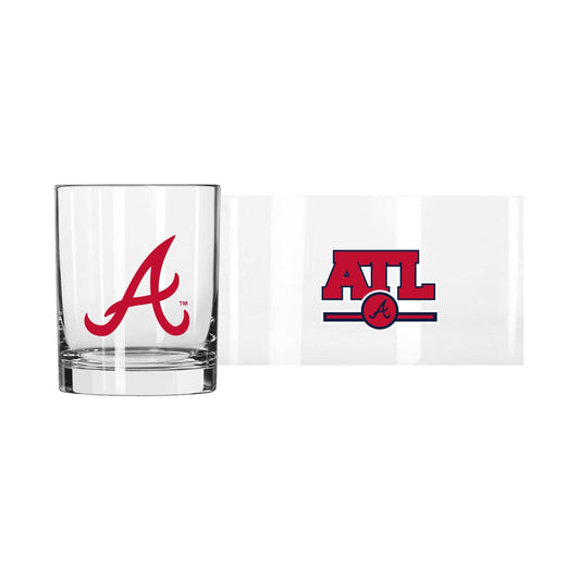 Atlanta Braves 14oz Letterman Rocks Glass - Logo Brands - Flyclothing LLC