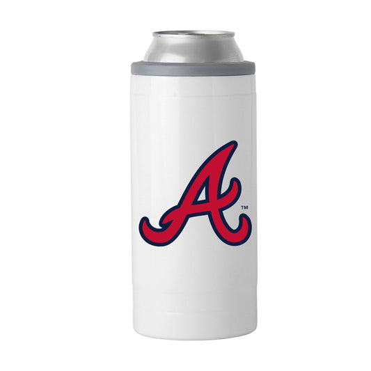 Atlanta Braves Letterman 12 oz Slim Can Coolie - Logo Brands - Flyclothing LLC