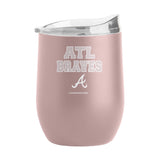 Atlanta Braves 16oz Stencil Powder Coat Curved Beverage - Logo Brands - Flyclothing LLC