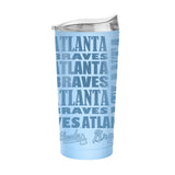 Atlanta Braves 20oz Alternate Replay Powder Coat Tumbler - Logo Brands - Flyclothing LLC