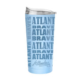 Atlanta Braves 20oz Alternate Replay Powder Coat Tumbler - Logo Brands - Flyclothing LLC
