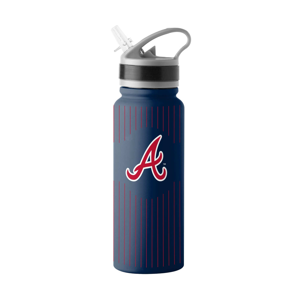 Atlanta Braves 25oz Pinstripes SingleWall FlipTop Bottle - Logo Brands - Flyclothing LLC