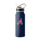 Atlanta Braves 25oz Pinstripes SingleWall FlipTop Bottle - Logo Brands - Flyclothing LLC