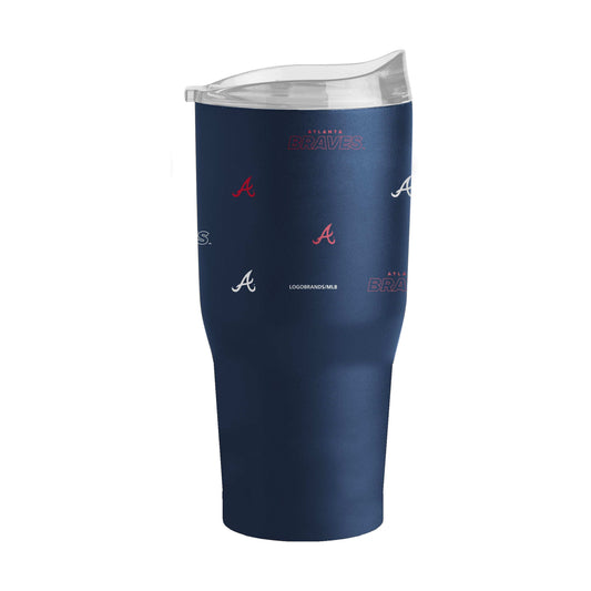 Atlanta Braves 30oz Step And Repeat Powder Coat Tumbler - Logo Brands - Flyclothing LLC