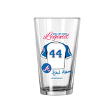 Atlanta Braves HOF Hank Aaron 16oz Pint Glass - Logo Brands - Flyclothing LLC