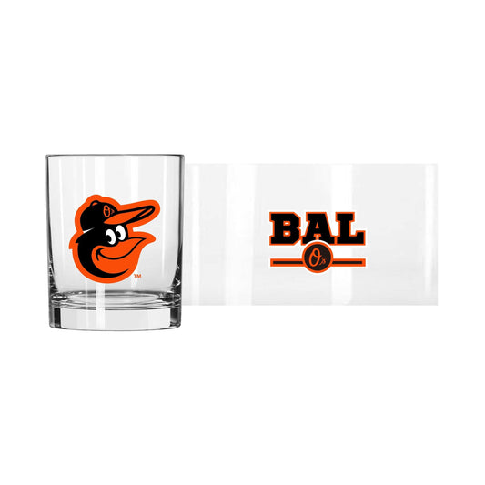 Baltimore Orioles 14oz Letterman Rocks Glass - Logo Brands - Flyclothing LLC