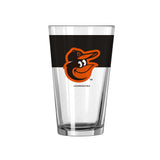 Baltimore Orioles 16oz Colorblock Pint Glass - Logo Brands - Flyclothing LLC
