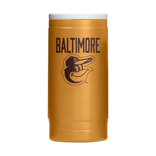 Baltimore Orioles Huddle Powder Coat Slim Can Coolie - Logo Brands - Flyclothing LLC