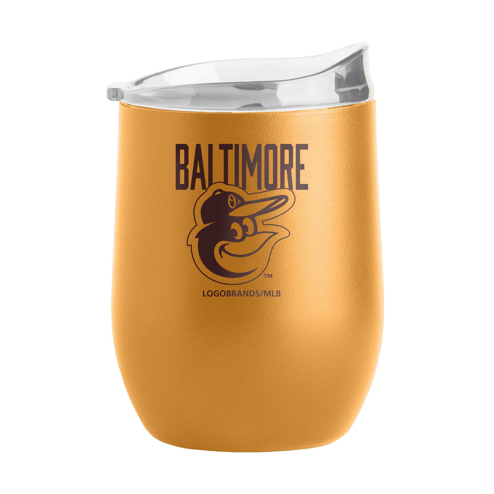Baltimore Orioles 16oz Huddle Powder Coat Curved Beverage - Logo Brands - Flyclothing LLC