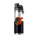 Baltimore Orioles Colorblock 25oz Stainless Single Wall Flip Top Bottle - Logo Brands - Flyclothing LLC