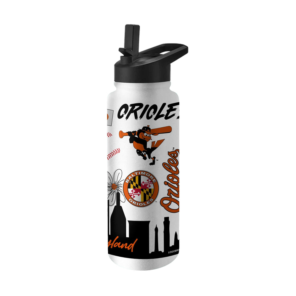 Baltimore Orioles 34oz Native Quencher Bottle - Logo Brands - Flyclothing LLC