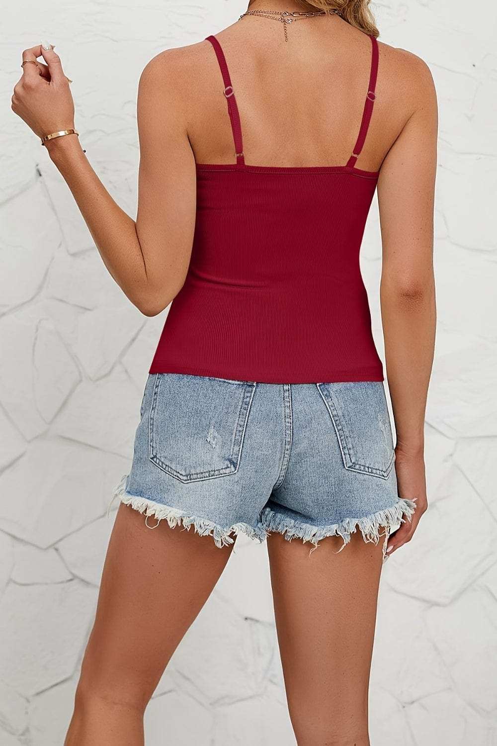 Lace Detail Scoop Neck Cami - Trendsi - Flyclothing LLC