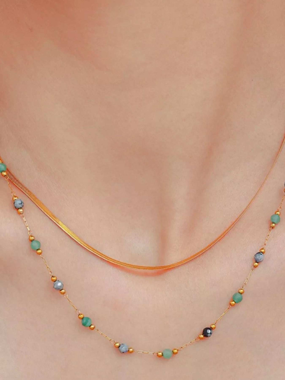 18K Gold-Plated Titanium Steel Necklace - Trendsi - Flyclothing LLC