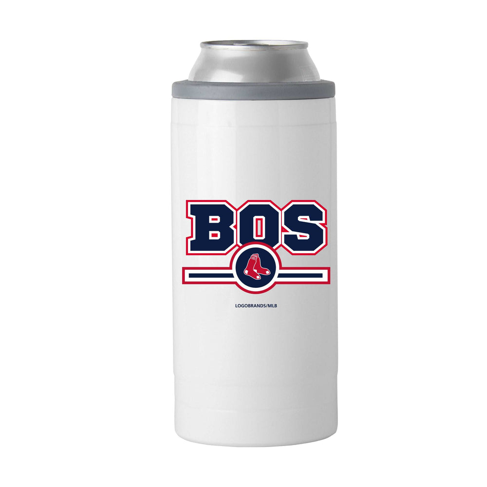 Boston Red Sox Letterman 12 oz Slim Can Coolie - Logo Brands - Flyclothing LLC