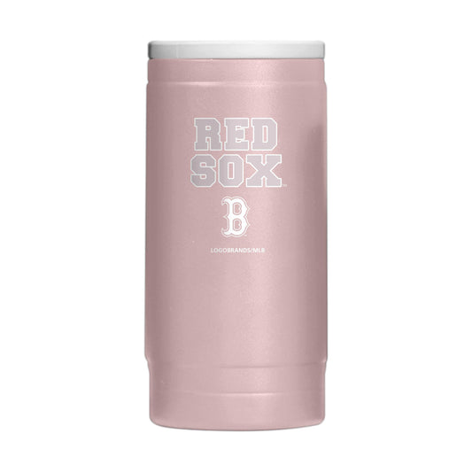 Boston Red Sox Stencil Powder Coat Slim Can Coolie - Logo Brands - Flyclothing LLC