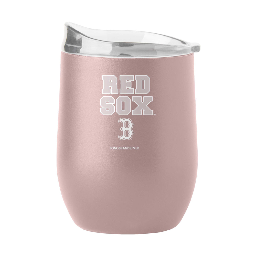 Boston Red Sox 16oz Stencil Powder Coat Curved Beverage - Logo Brands - Flyclothing LLC