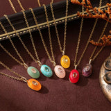 Natural Stone Pendant Necklace - Trendsi - Flyclothing LLC