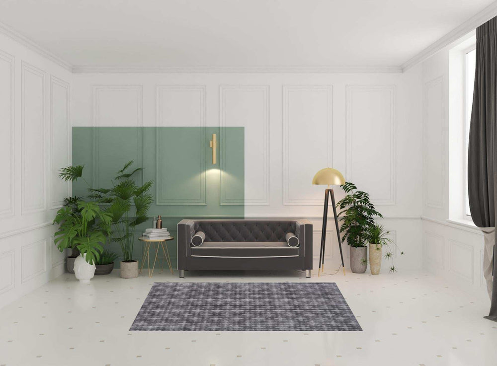 5' X 8' Black And Charcoal Medallion Hand Loomed Area Rug - Homeroots - Flyclothing LLC