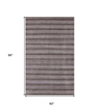 5' X 8' Rust And White Hand Loomed Area Rug - Homeroots - Flyclothing LLC
