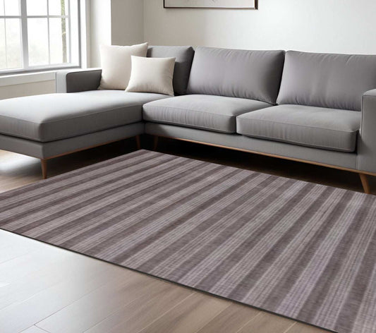 5' X 8' Rust And White Hand Loomed Area Rug - Homeroots - Flyclothing LLC