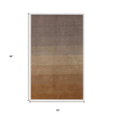 5' X 8' Gold And Rust Ombre Hand Loomed Area Rug - Homeroots - Flyclothing LLC