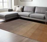 5' X 8' Gold And Rust Ombre Hand Loomed Area Rug - Homeroots - Flyclothing LLC