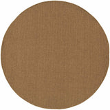 8' X 8' Tan Round Stain Resistant Indoor Outdoor Area Rug - Homeroots - Flyclothing LLC