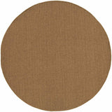8' X 8' Tan Round Stain Resistant Indoor Outdoor Area Rug - Homeroots - Flyclothing LLC