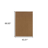4' X 6' Tan Stain Resistant Indoor Outdoor Area Rug - Homeroots - Flyclothing LLC