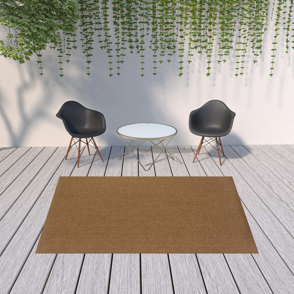 7' X 10' Tan Stain Resistant Indoor Outdoor Area Rug - Homeroots - Flyclothing LLC