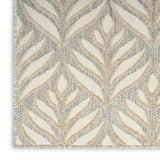 9' X 12' Ivory And Grey Floral Stain Resistant Non Skid Area Rug - Homeroots - Flyclothing LLC