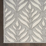 9' X 12' Grey Floral Stain Resistant Non Skid Area Rug - Homeroots - Flyclothing LLC