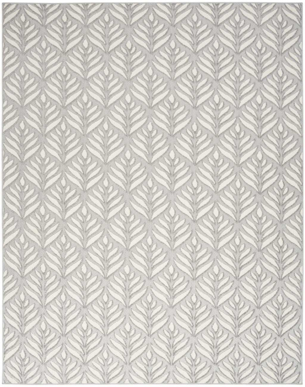 9' X 12' Grey Floral Stain Resistant Non Skid Area Rug - Homeroots - Flyclothing LLC