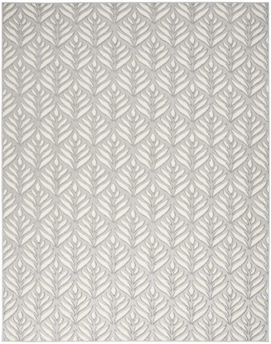 9' X 12' Grey Floral Stain Resistant Non Skid Area Rug - Homeroots - Flyclothing LLC