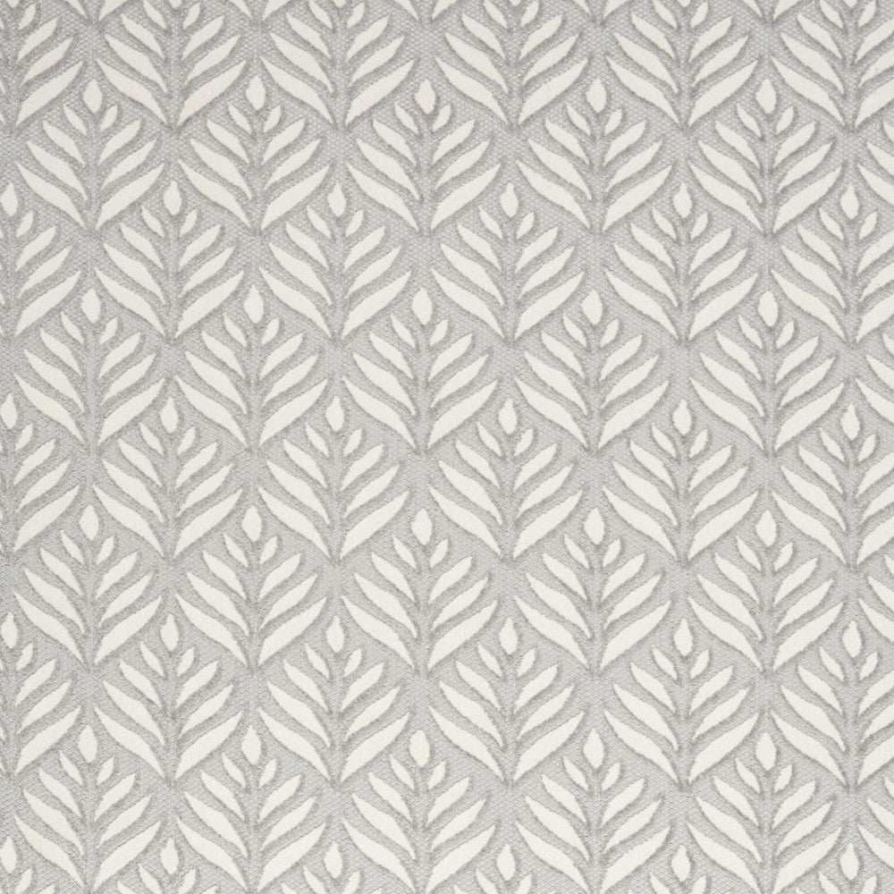 9' X 12' Grey Floral Stain Resistant Non Skid Area Rug - Homeroots - Flyclothing LLC